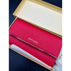 BanYaNU Leather Bifold Wallet Red NEW